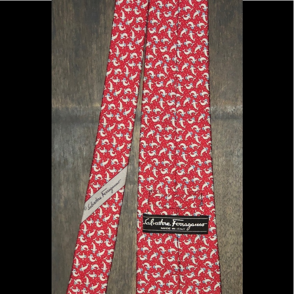 Salvatore Ferragamo - Silk Tie - Red Print
